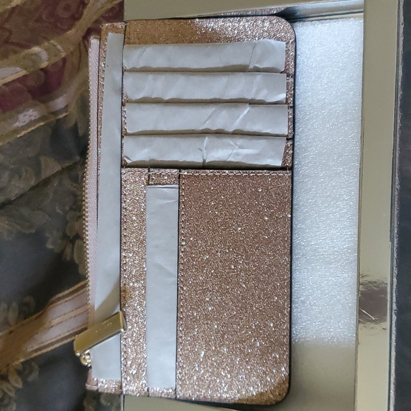 Kate spade new boxed zipper large slim cardholder glitz gold new this one sealed - Picture 3 of 7